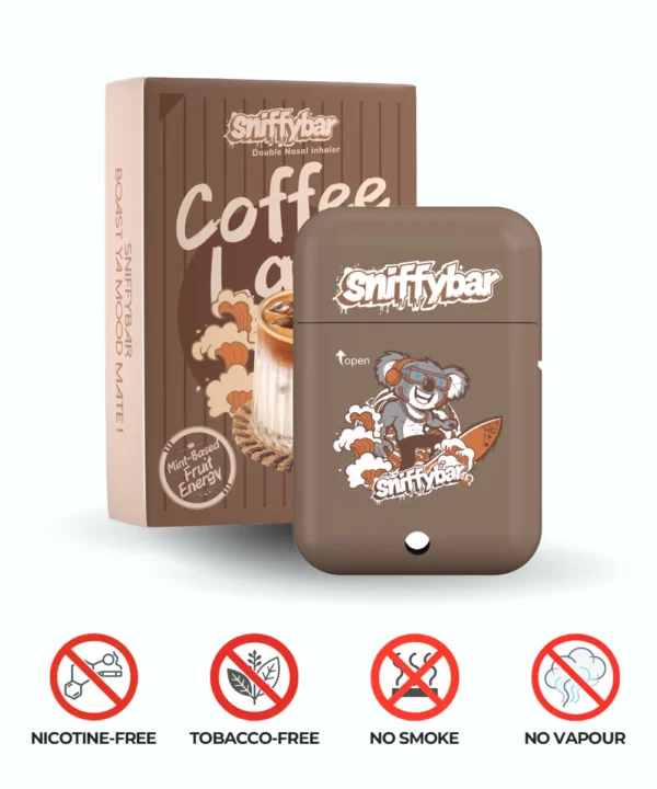Sniffybar Coffee Latte nasal inhaler – Arabica caffeine stick