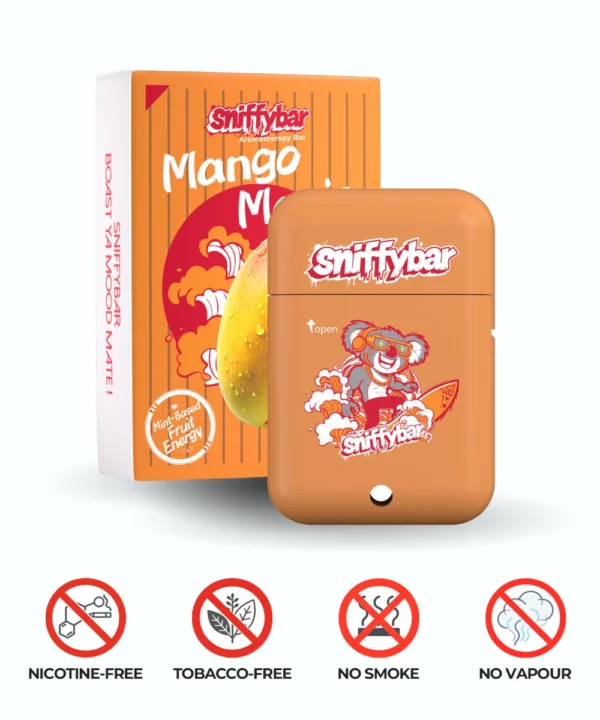 Sniffybar Mango Magic nasal inhaler – tropical energy stick