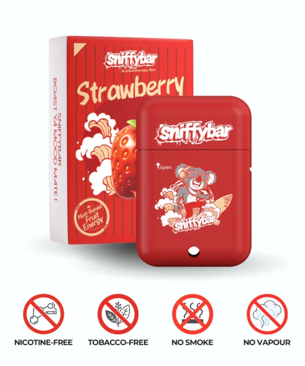 Sniffybar Strawberry Ice nasal inhaler – nicotine-free energy stick
