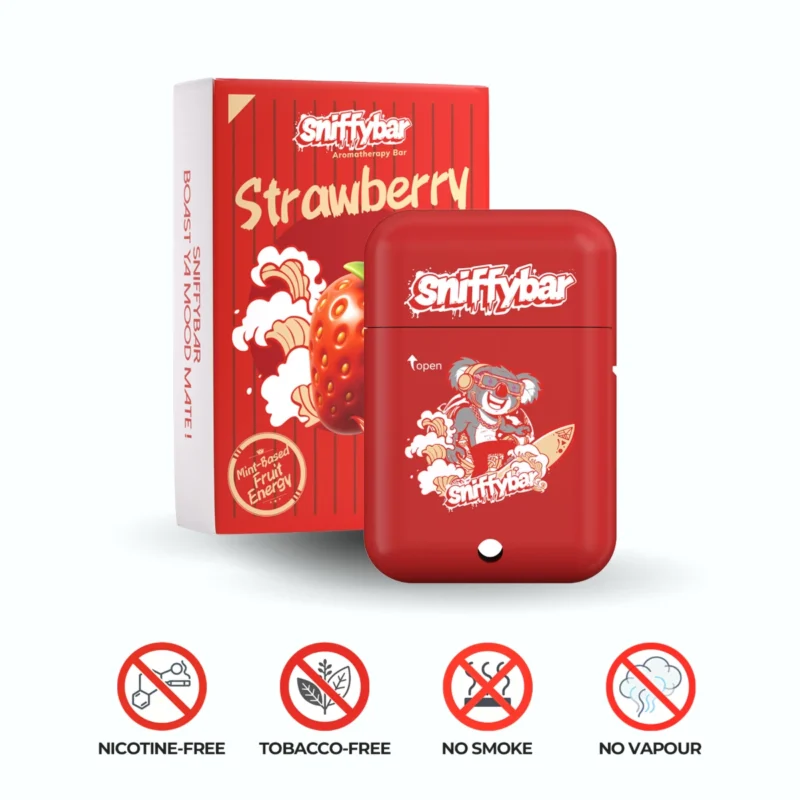 sniffybar-strawberry-ice-nasal-inhaler Sniffybar Strawberry Ice nasal inhaler – nicotine-free energy stick