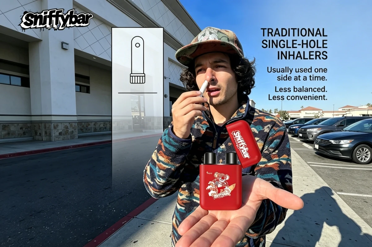 Sniffybar dual hole nasal inhaler benefits comparison