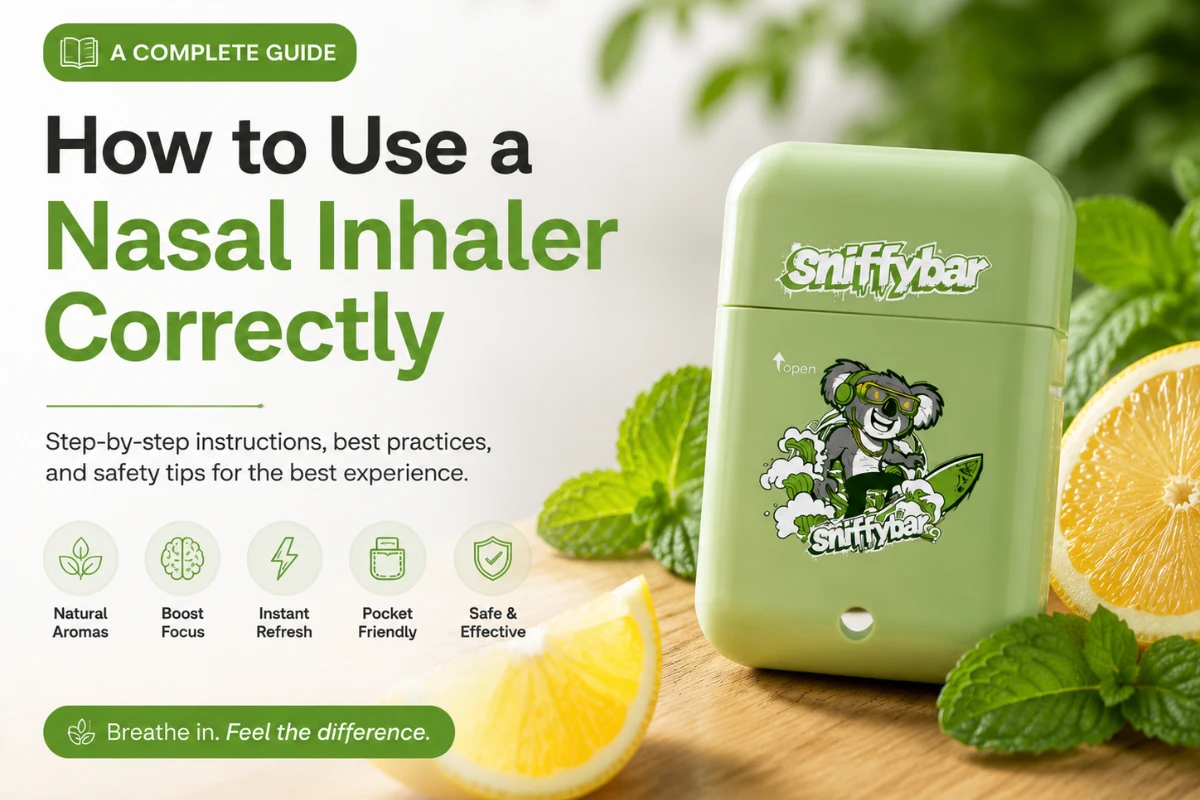 How to use a nasal inhaler correctly with Sniffybar step-by-step guide