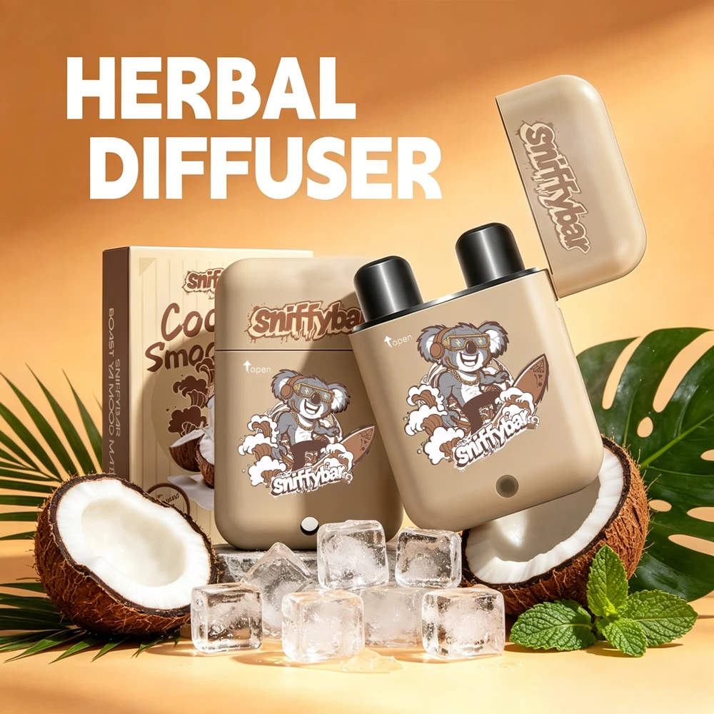 Sniffybar Coconut Smoothie herbal diffuser portable nicotine free inhaler with fresh coconut raw materials