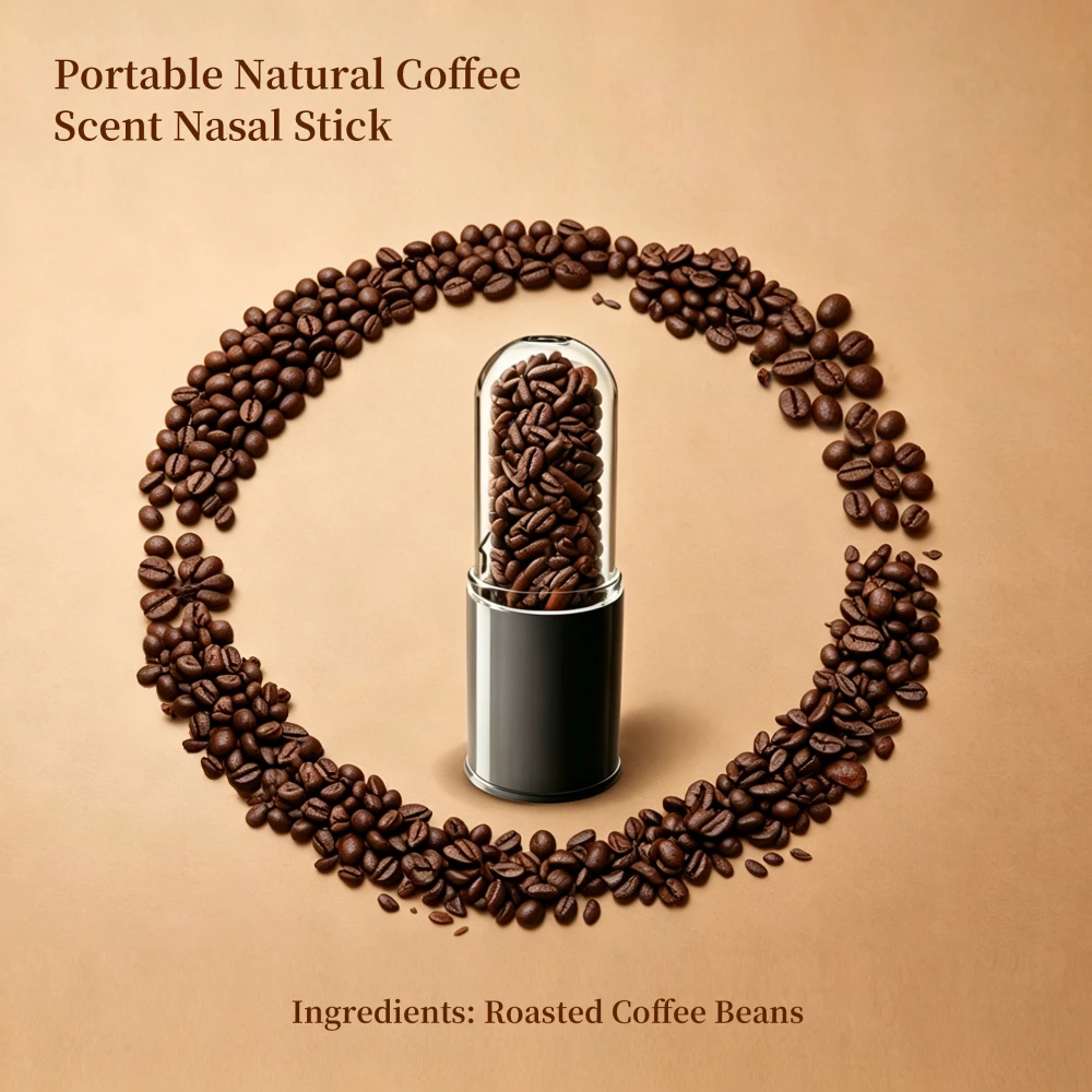 Sniffybar Cool Beans coffee mint nasal inhaler natural roasted coffee beans raw material display