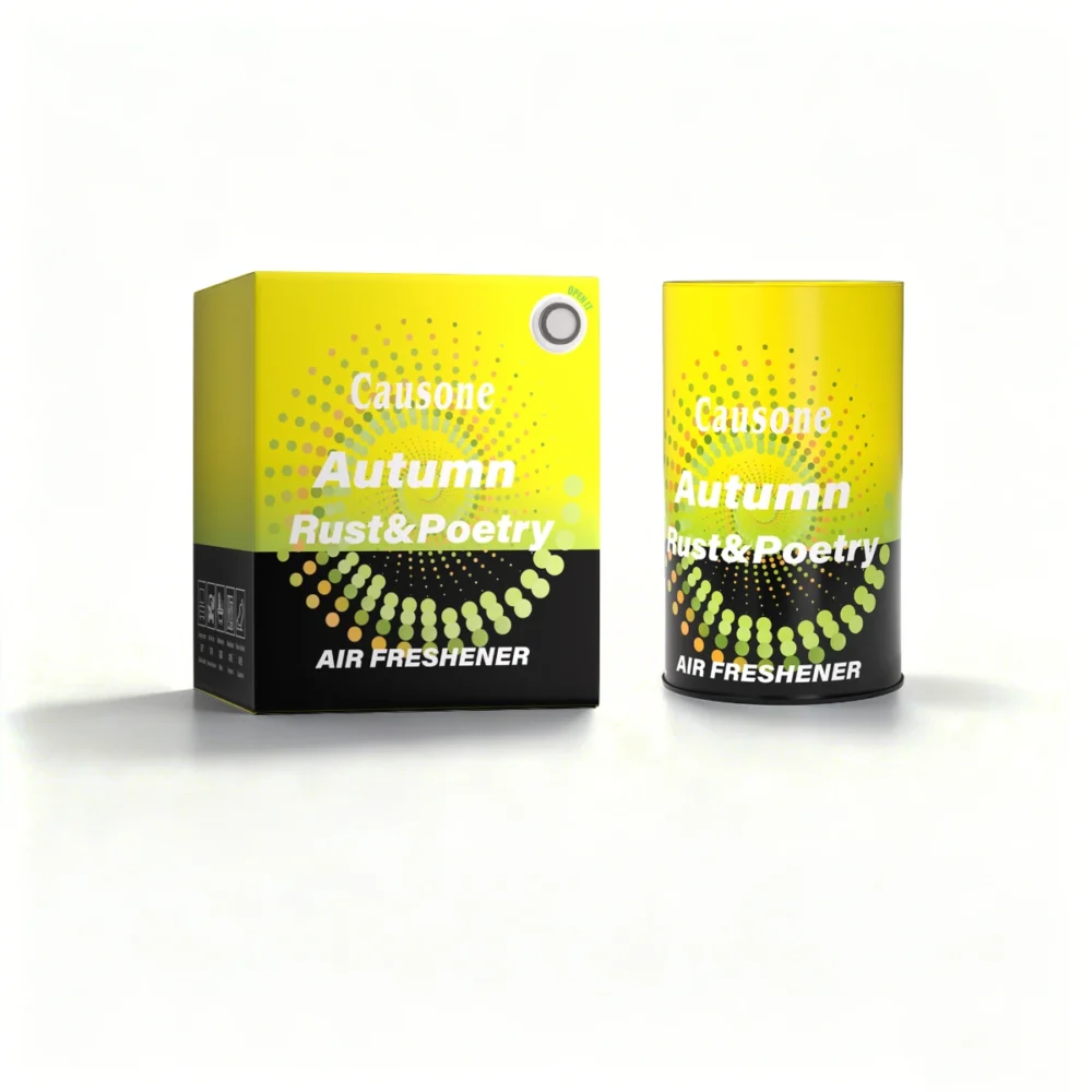 Causone Autumn Rust & Poetry solid air freshener box and can