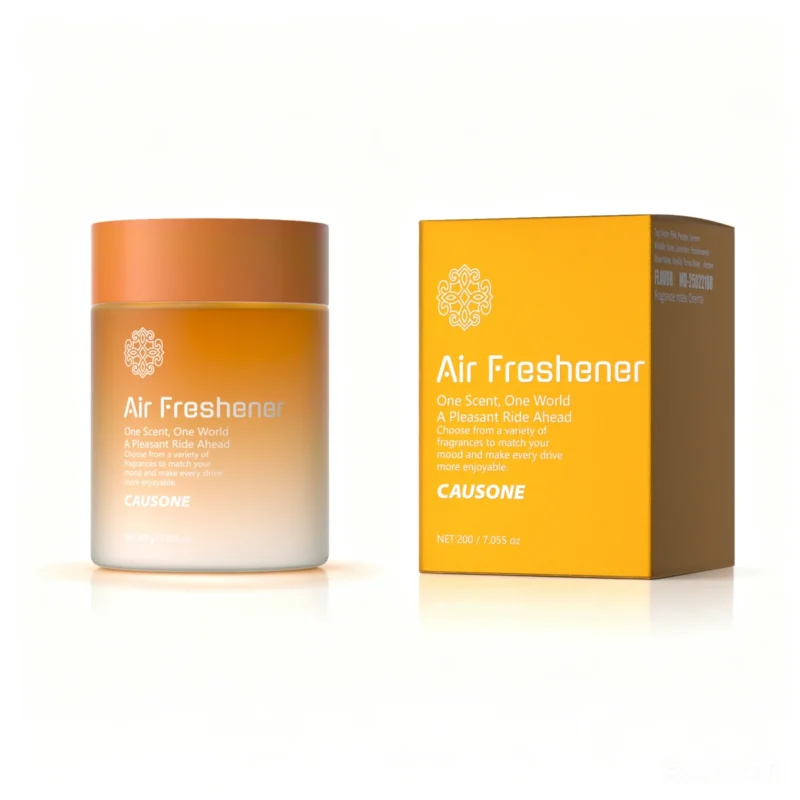 Causone gradient glass jar car air freshener 200g — Warm Amber & Citrus
