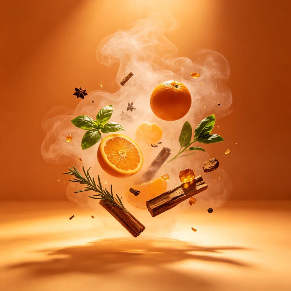 causone-warm-amber-citrus-fragrance-notes Orange, cinnamon and basil — Causone Warm Amber & Citrus scent notes