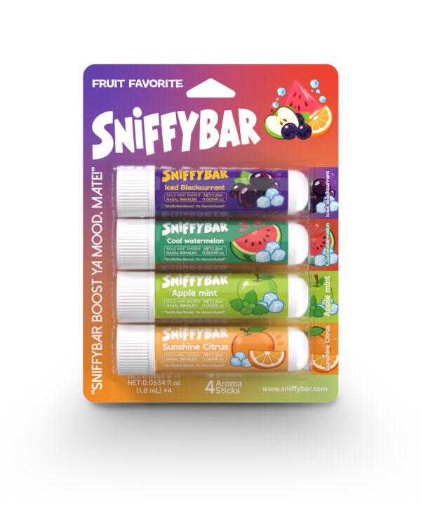 Sniffybar Fruit Favorite 4-Pack variety aroma stick collection four fruit scents