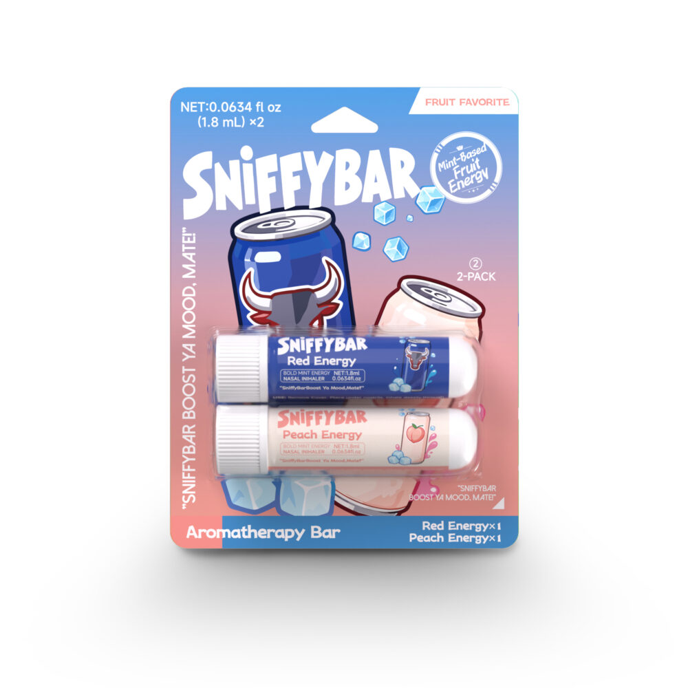 Sniffybar Fruit Favorite 2-Pack Red Energy and Peach Energy aroma sticks Sniffybar Fruit Favorite 2-Pack Red Energy and Peach Energy aroma sticks