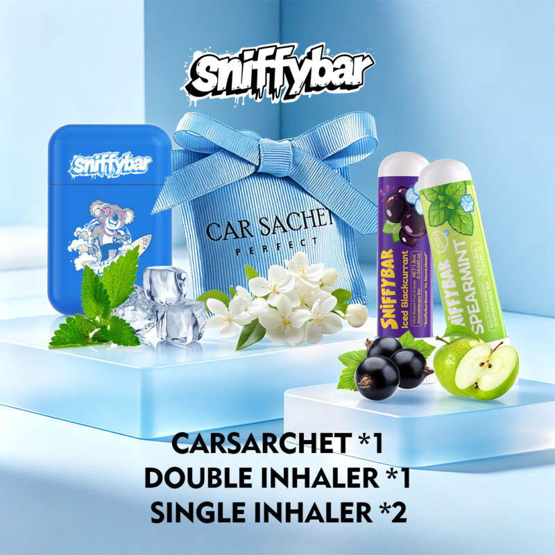CARSARCHET x 1 DOUBLE INHALER SINGLE INHALER x 2 random 1x Carsachet + 1x Double Nasal Inhaler + 1x Single Nasal Inhaler 2-Pack
