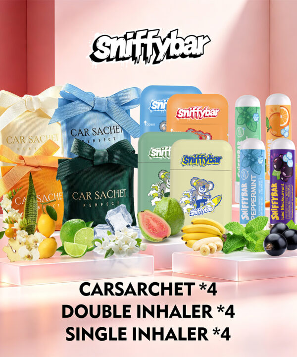 4x Carsachet + 4x Double Nasal Inhaler + 1x Single Nasal Inhaler 4-Pack