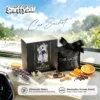 carsachet-notre-dame-woody-car-air-freshener-sachet CARSACHET Notre Dame de Paris woody car air freshener sachet with black gift box on a car dashboard