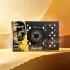 Causone Cologne air freshener box on a golden backdrop with soft smoke