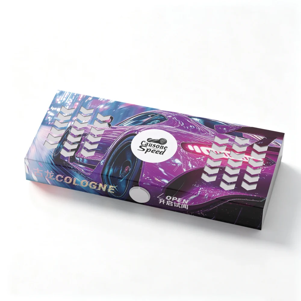 causone-racing-car-air-freshener-cologne Causone Speed Racing Series racing car air freshener box, Cologne scent
