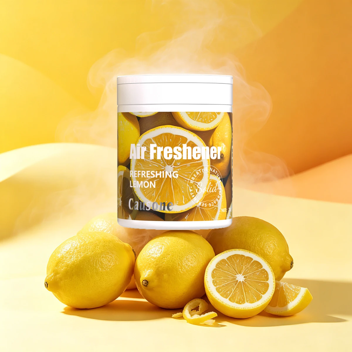 Best Car Air Fresheners in Australia (2026) 3 Causone Refreshing Lemon fruit air freshener gel with fresh lemons