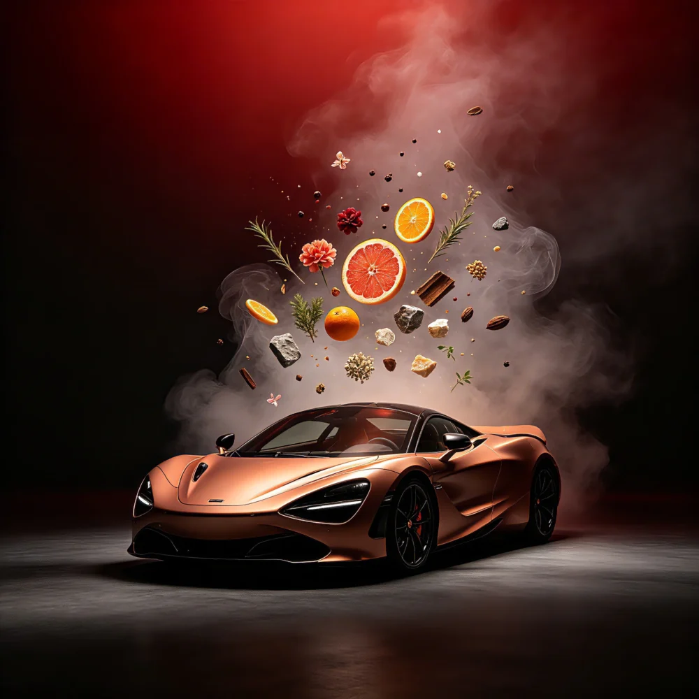 causone-speed-racing-car-air-freshener-terre-d-scene Causone Speed Racing Terre D car air freshener with a supercar and spice notes