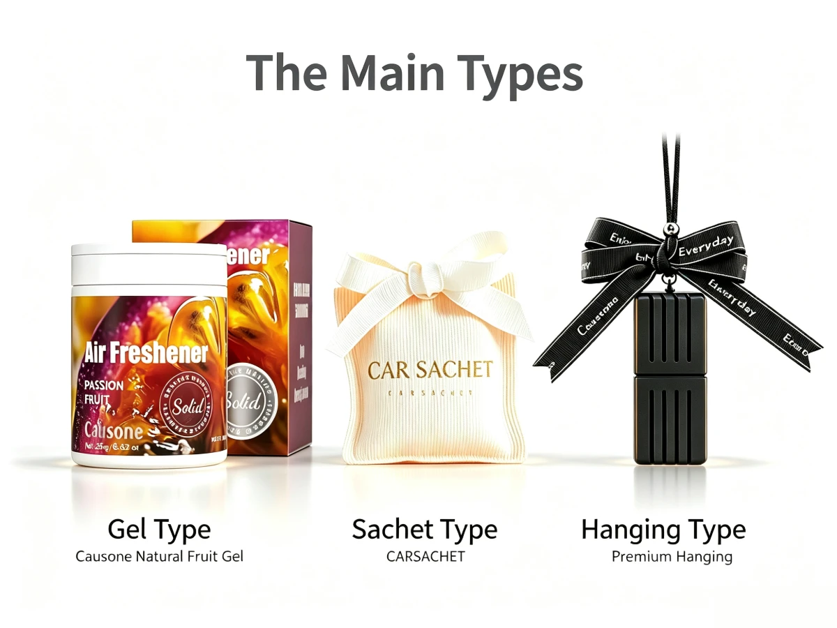 Natural Car Air Fresheners Buyer’s Guide 2 Types of natural car air fresheners – gel, sachet and hanging